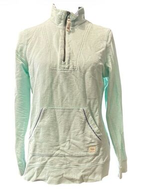 Light Mint Quarter-Zip Pullover Tunic - L.L. Bean women’s small
